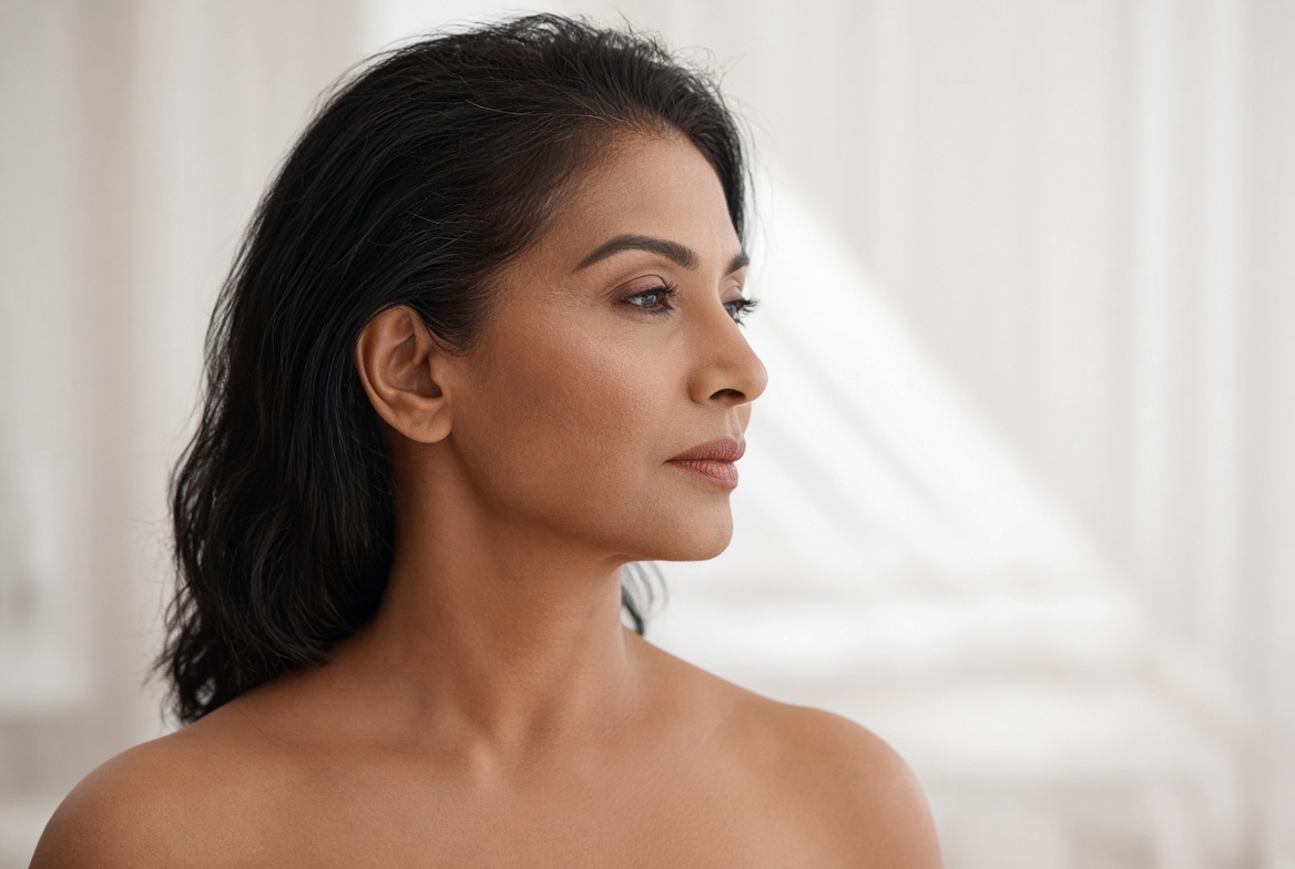 Natural profile and jawline enhancement result
