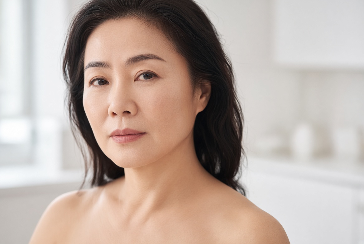 Natural facial volume restoration and rejuvenation result