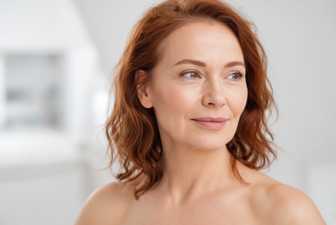 Natural facial rejuvenation result combining structural and skin-quality improvements